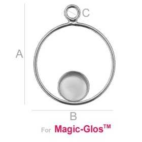 G1831-Pandant argint 925 cu baza pentru Ceralun de 6MM-1 buc G1831-Pandant argint 925 cu baza pentru ceralun de 6MM-1 buc