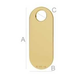 G1833-Pandantiv dreptunghi aur 14k 585 15MM-1buc