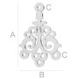 G0275-Chandelier argint 925 18x12mm 1 buc