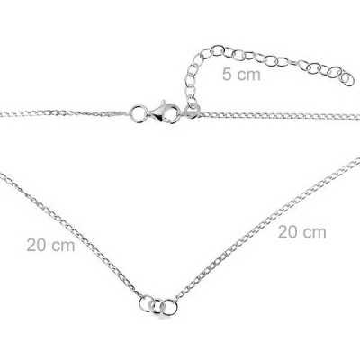G1771-Lant Argint 925 simetric pentru link-uri 20+20cm-1buc