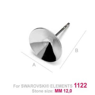 G0035-Tije pentru Swarovski Rivoli 12mm 1 bucata