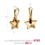 G0132-Baza pandantiv pentru Swarovski Star 4745 10mm