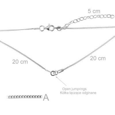 G1068-Lant simetric pentru link-uri 20+20cm-1buc