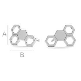 G1898-Cercei Fagure de miere Argint 925 10.20mm-PERECHE G1898-Cercei Fagure de miere Argint 925 10.20mm-PERECHE