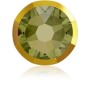 P3531-Swarovski Elements 2088/I Khaki Dorado Z Foiled 7mm-1buc