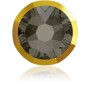 P3533-Swarovski Elements 2088/I Black Diamond Dorado Z Foiled 7mm-1buc