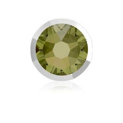 P3538-Swarovski Elements 2088/I Khaki Light Crome Z Foiled 7mm-1buc