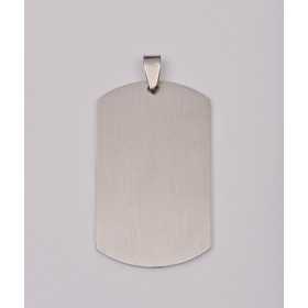 C030-Dog Tag INOX 43x24mm cu agatatoare-1buc C030-Dog Tag INOX 24x43mm cu agatatoare-1buc
