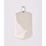 C030-Dog Tag INOX 24x43mm cu agatatoare-1buc