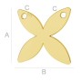 G0706-Charm/Link fluture cu doua gauri argint 925 11.60mm-1buc