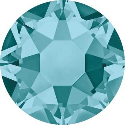 0222-SWAROVSKI ELEMENTS 2078 Blue Zircon Silver-Foiled Hotfix SS16-1buc