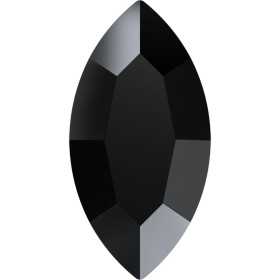 0336-Swarovski Elements 2200 Jet 8x4MM M-Foiled Hotfix-1buc