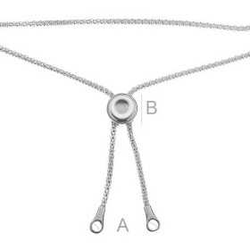 G1909-Baza colier reglabil Argint 925 cu loc pentru crystal xirius PP18-1buc