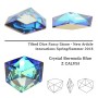 2639-Swarovski Elements 4122 Crystal Rainbow Dark Foiled 8x6mm 1 buc
