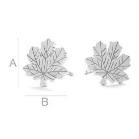 G0388-Tija cercel argint 925 Frunza artar 9.50x8.90MM-1 buc G0388-Tije cercei argint 925 Frunze artar 9.50x8.90MM-1 buc
