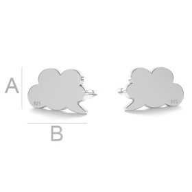 G0608-Tije cercei argint 925 Nori 9.30x6MM-PERECHE