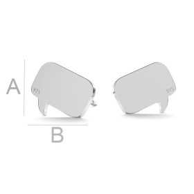 G0645-Tije cercei argint 925 Comics Cloud 7x9MM-PERECHE