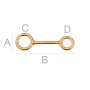 G0682-Element de legatura Argint 925 cu doua bucle 12.50MM-1buc