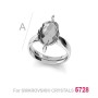 G1924-Baza inel reglabil Argint 925 pentru Swarovski Scarab Bead 5828 12MM-1buc