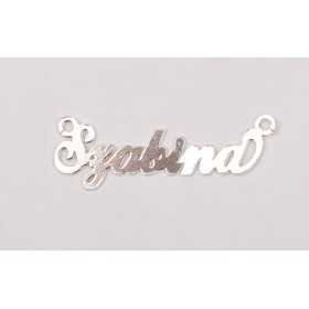 Nume decupate din argint din stoc-Szabina