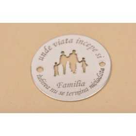 E0139-G-Link rotund din argint 925 diametru 16.5mm decupat model parinti cu baiat si fetita si text circular LASER-CUT-019-Link rotund din argint 925 diametru 16.5mm decupat model parinti cu baiat si fetita si text circular