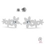 G1970-Cercei argint 925 Floricele cu loc pentru cristal Swarovski 2058 SS7-Pereche