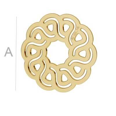 AU060-Charm Floare aur 585 14k 17.90MM