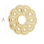 AU060-Charm Floare aur 585 14k 17.90MM
