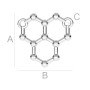G1976-Link Argint 925 formula chimica Gheata 17x17.90MM