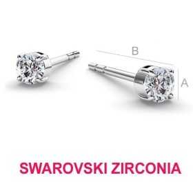 G1987-Tija cercei argint 925 cu Cristal Swarovski de 3MM-1buc G1987-Tija cercei argint 925 cu piatra Swarovski de 3MM-1buc