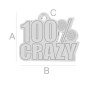 G1995-Charm argint 925 100% CRAZY 14MM-1buc