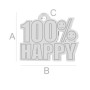  G1997-Charm argint 925 100% Happy 14MM-1buc