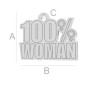 G1999-Charm argint 925 100% WOMAN 14MM-1 buc