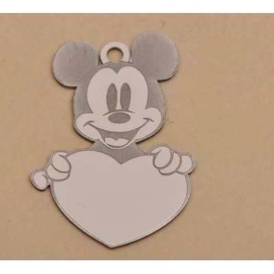 LASER-CUT-035-Charm Mickey Mouse inimioara 15x10.5mm 1 buc