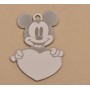 LASER-CUT-035-Charm Mickey Mouse inimioara 15x10.5mm 1 buc