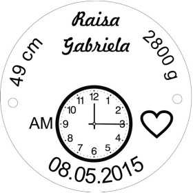 S100 - Serviciu de gravura personalizata banut cu datele de nastere 