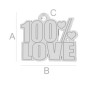 G2002-Charm argint 925 100% LOVE14MM-1 buc