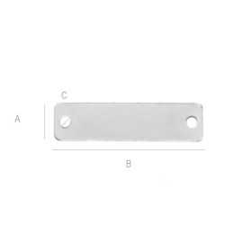 G2005-N-Link argint 925 19x5mm grosime 0.50mm gaura 1.3mm-1 buc