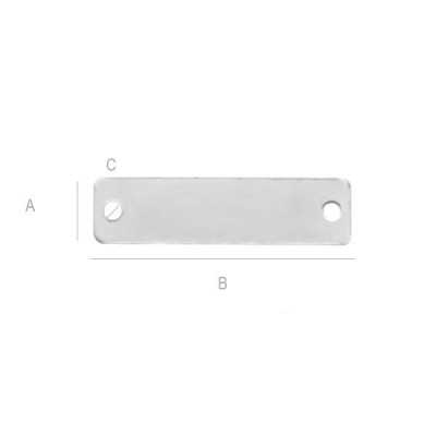 G2005-N-Link argint 925 19x5mm grosime 0.50mm gaura 1.3mm-1 buc