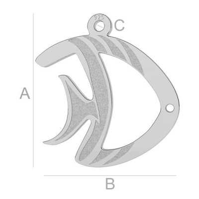 P2009-Charm/Pandant peste Scalar argint 925 17.60MM