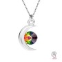 G0103-Baza pandant Semiluna pentru Swarovski Rivoli 1122 6mm