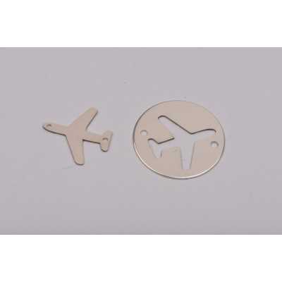 E0154-N-Banut 16.5mm decupat in forma de avion + charm avion