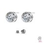 G2012-Tija rotunda argint 925 pentru Swarovski 1088 Xirius sau 1122 Rivoli SS29 6MM-1buc