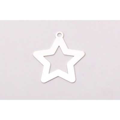 Laser-Cut-057-Charm steluta decupata argint 925 20x19mm 0.4mm grosime