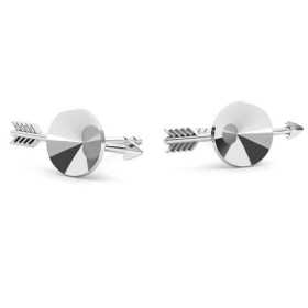 G2035-Tija cercel Sageata argint 925 pentru Swarovski Rivoli 1122 6MM-1buc