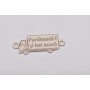 E0163-G-Link TIR decupat din argint 925 25x10mm text gravat "Parcheaza-l si hai acasa"