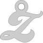 G0935-Litera Z din argint 925 8.6x7.3mm 1 buc - bijuterii personalizate din argint | simoshop