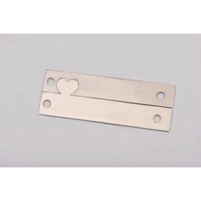 LASER-CUT-079-Link separabil cu inimioara 35x12mm argint 925