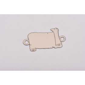 LASER-CUT-081-Link paper scroll din argint 925 25x12mm