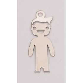 E0169-N-Charm baietel decupat 20x8.5mm 0.5mm